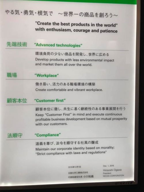 triết lý kinh doanh nichia